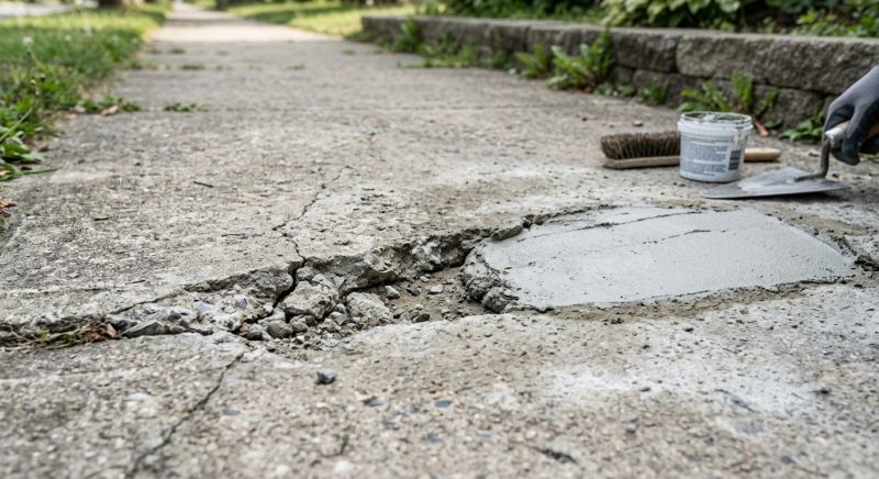 Cracked Sidewalk Repair in West Des Moines, IA