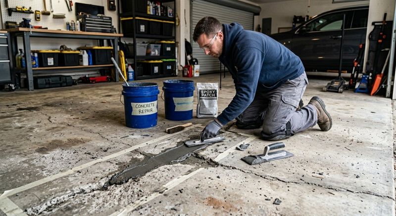 Garage Crack Repair in West Des Moines, IA